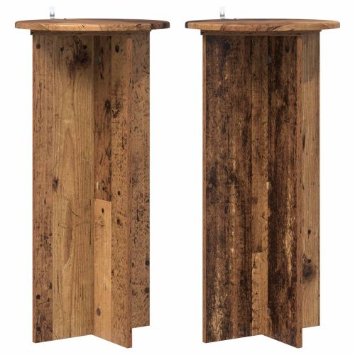 Стойка за растения 2 pcs Старо дърво 40 x 40 x 80 cm