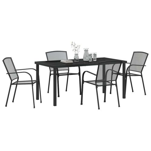 Комплект за хранене в градината 5 pcs Антрацит