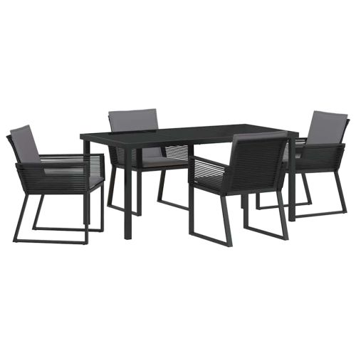 Комплект за хранене в градината 5 pcs Черно