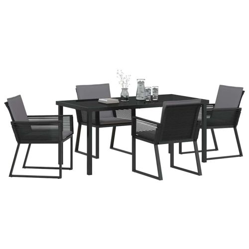 Комплект за хранене в градината 5 pcs Черно