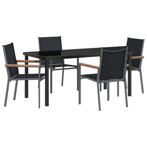 Комплект за хранене в градината 5 pcs Черно
