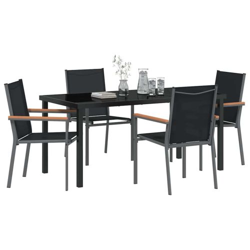 Комплект за хранене в градината 5 pcs Черно