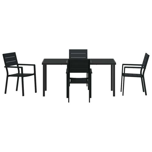 Комплект за хранене в градината 5 pcs Черно