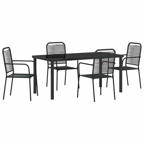 Комплект за хранене в градината 5 pcs Черно