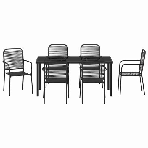Комплект за хранене в градината 7 pcs Черно