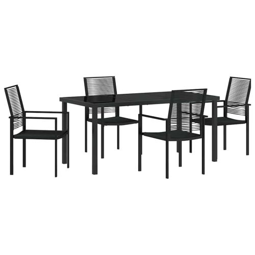 Комплект за хранене в градината 5 pcs Черно