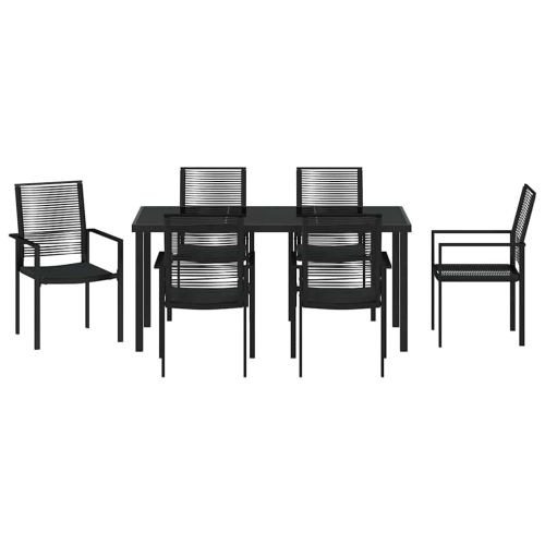 Комплект за хранене в градината 7 pcs Черно