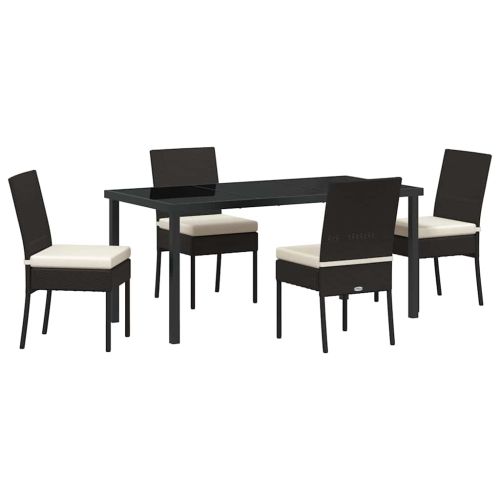 Комплект за хранене в градината 5 pcs Черно