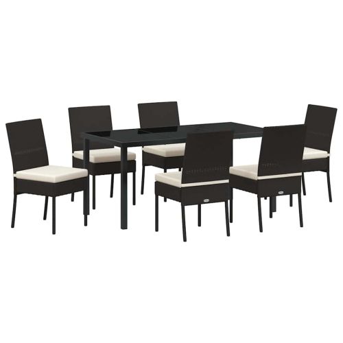 Комплект за хранене в градината 7 pcs Черно