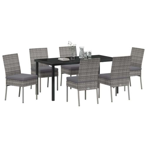 Комплект за хранене в градината 7 pcs Сив