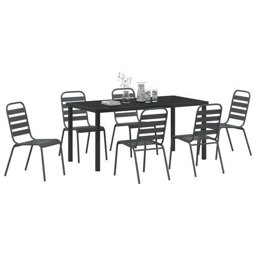 Комплект за хранене в градината 7 pcs Антрацит