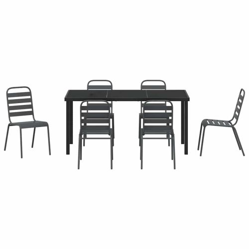 Комплект за хранене в градината 7 pcs Антрацит