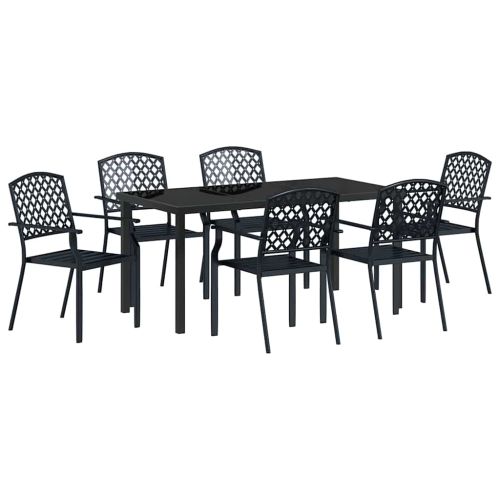 Комплект за хранене в градината 7 pcs Антрацит