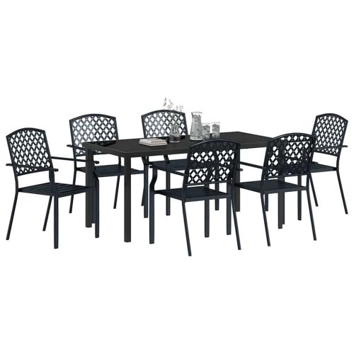 Комплект за хранене в градината 7 pcs Антрацит
