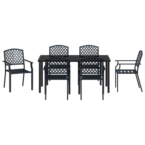 Комплект за хранене в градината 7 pcs Антрацит