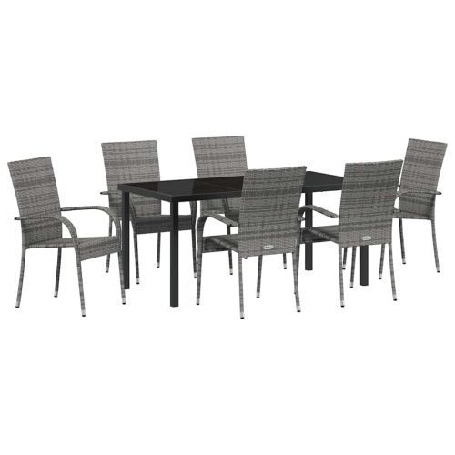 Комплект за хранене в градината 7 pcs Сив