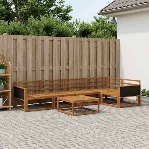 Комплект дивани за открито 6 pcs Натурално