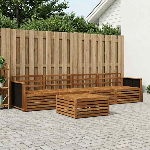 Комплект дивани за открито 5 pcs Натурално