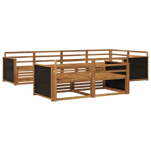Комплект дивани за открито 7 pcs Натурално