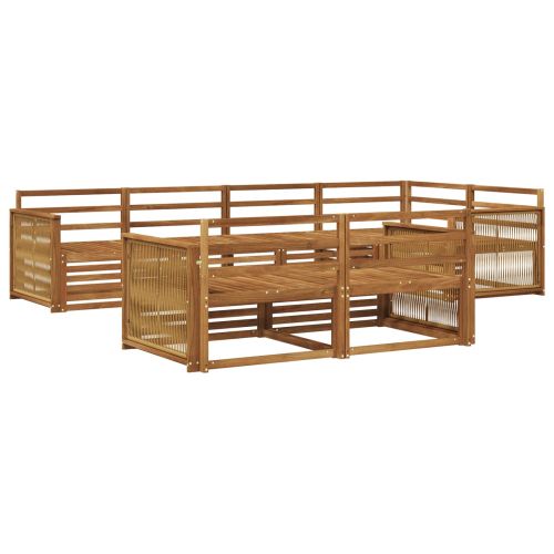 Комплект дивани за открито 7 pcs Натурално