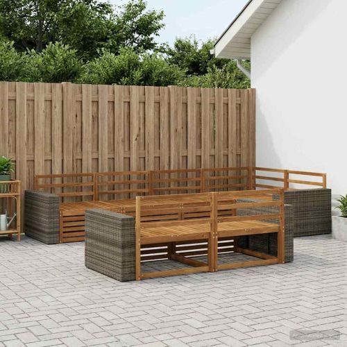 Комплект дивани за открито 7 pcs Натурално