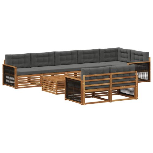 Комплект дивани за открито с възглавница 9 pcs