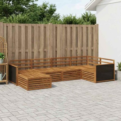 Комплект дивани за открито 6 pcs Натурално