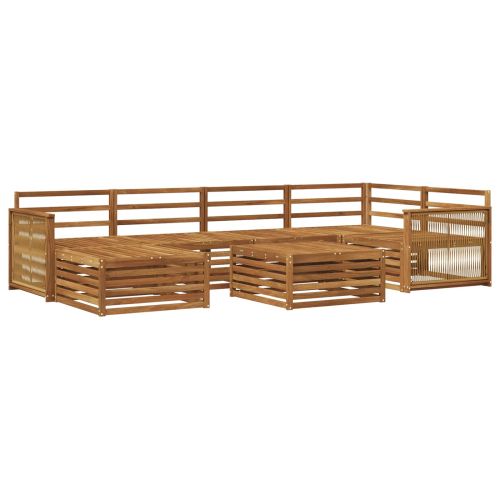 Комплект дивани за открито 7 pcs Натурално