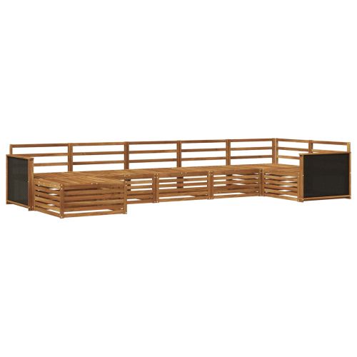 Комплект дивани за открито 7 pcs Натурално