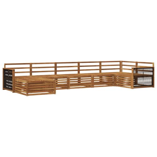 Комплект дивани за открито 7 pcs Натурално