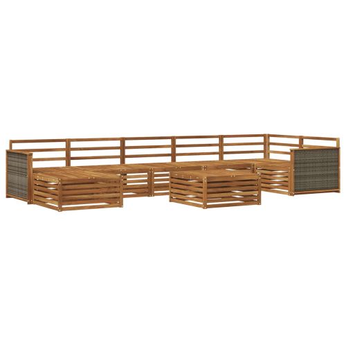 Комплект дивани за открито 8 pcs Натурално