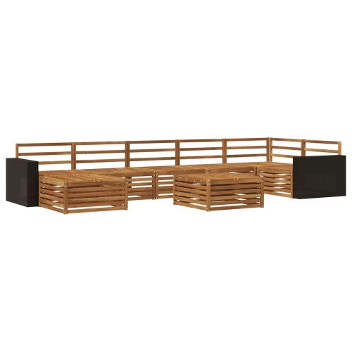 Комплект дивани за открито 8 pcs Натурално