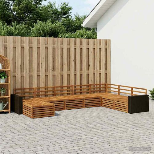 Комплект дивани за открито 8 pcs Натурално