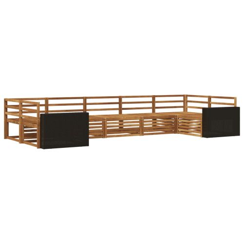 Комплект дивани за открито 7 pcs Натурално