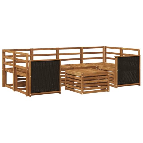 Комплект дивани за открито 7 pcs Натурално