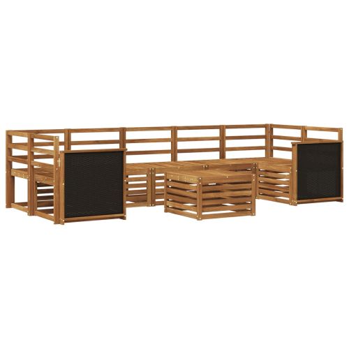 Комплект дивани за открито 8 pcs Натурално