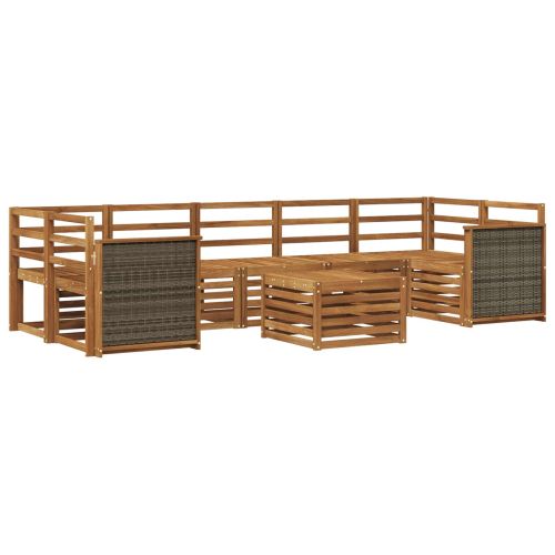 Комплект дивани за открито 8 pcs Натурално