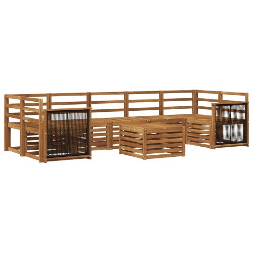 Комплект дивани за открито 8 pcs Натурално