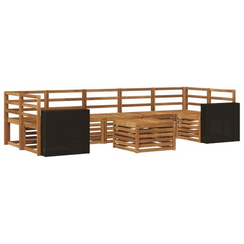 Комплект дивани за открито 8 pcs Натурално