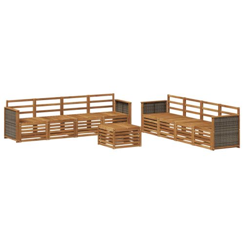 Комплекти дивани 9 pcs Солидно акациево дърво