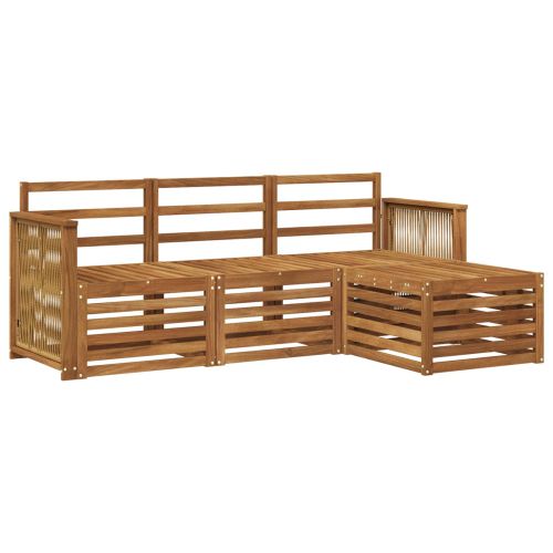 Комплект дивани за открито 4 pcs Натурално