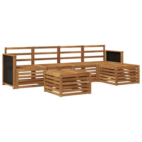 Комплект дивани за открито 6 pcs Натурално