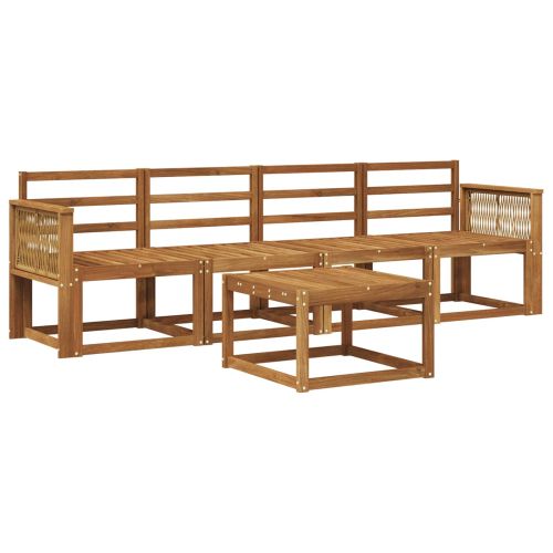 Комплект дивани за открито 5 pcs Натурално