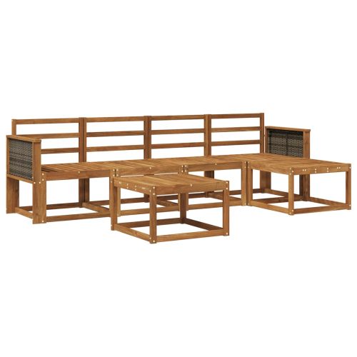 Комплект дивани за открито 6 pcs Натурално