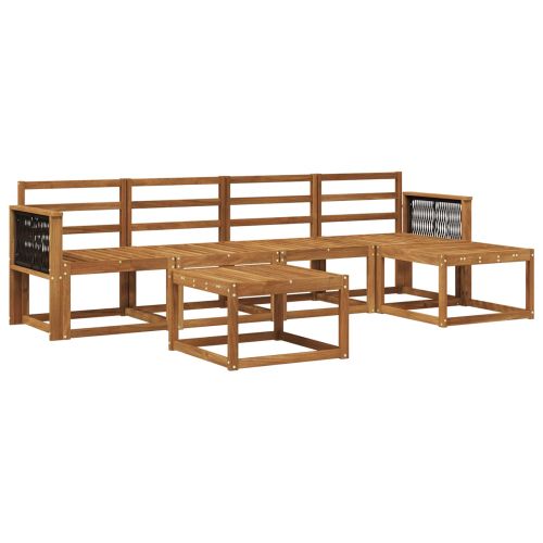 Комплект дивани за открито 6 pcs Натурално
