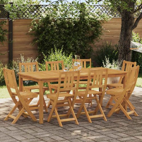 Външни бistro столове 8 pcs Натурално 40 x 42 x 85 см