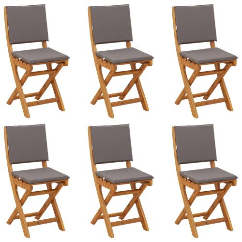 Външни бistro столове 6 pcs Тъмносиво 38 x 46 x 85 см