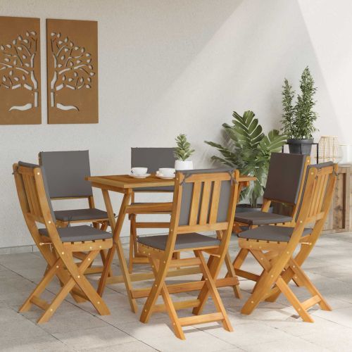 Външни бistro столове 6 pcs Тъмносиво 38 x 46 x 85 см