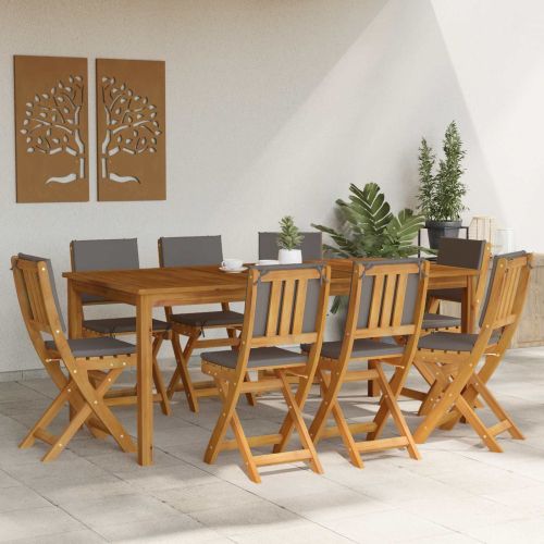 Външни бistro столове 8 pcs Тъмносиво 38 x 46 x 85 см