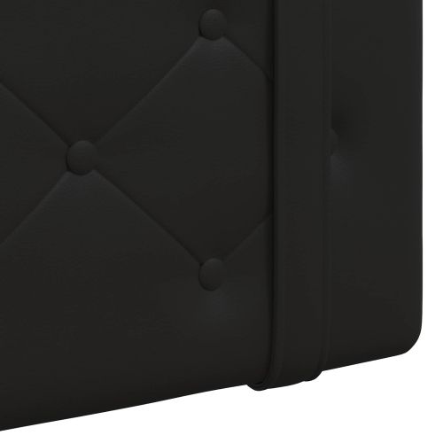 Табла за легло висяща С LED осветление Черно Изкуствена